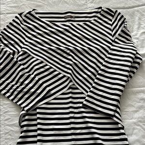 J. McLaughlin Black and White Stripe Catalina Cloth dress